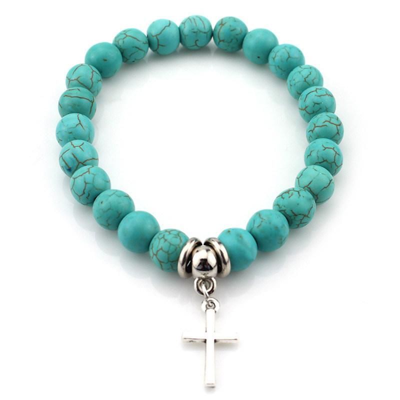 Semi Precious Stone Fashion Turquoise Beaded Bracelet