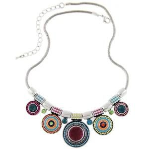 Bohemia Vintage Metal Enamel Statement Necklace