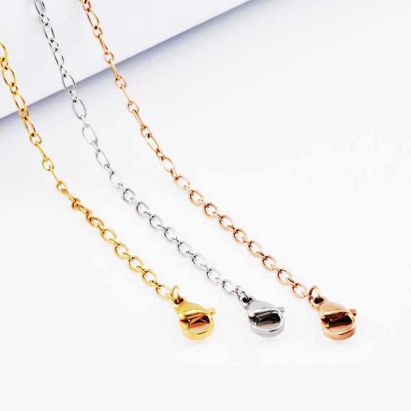 New Style Fashion Custom 18K Gold Plated Necklace Bracelet Long and Short Cross Cable Chain Handcraft Jewelry