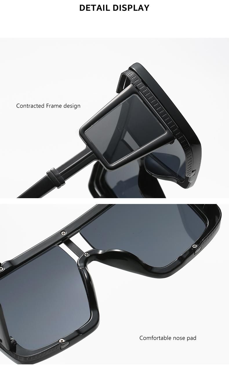 Fashionable Big Square Frame Special Leg Sunglasses