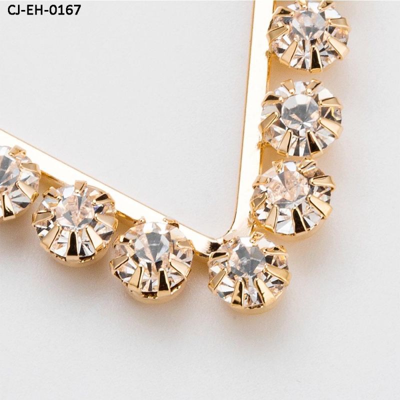Wholesale Claw Chain Earrings Geometric Acrylic Diamond Inlaid Earrings Fashion Jewelry