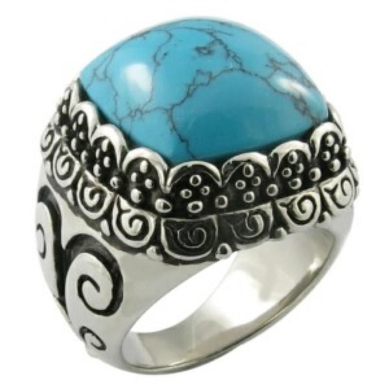 Fashion Jewelry Big Turquoise Finger Ring