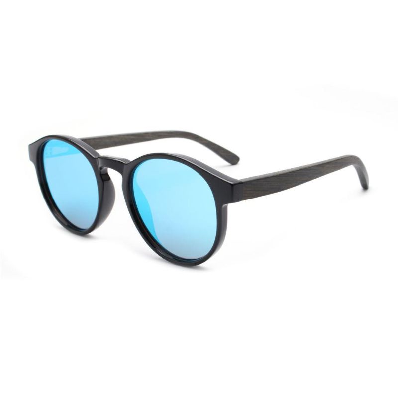 2022 Custom Logo Black Round Frame Sunglasses for Unisex
