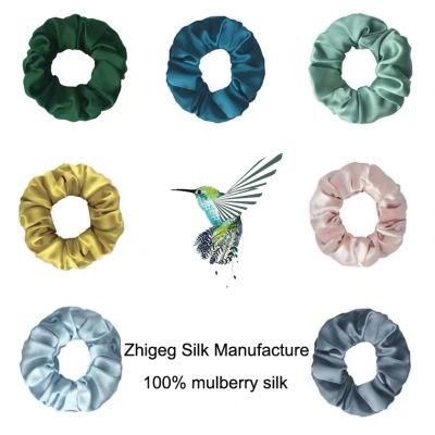 Non-Toxic 100% Silk Scrunchies for Hair Elastic Hair Bands