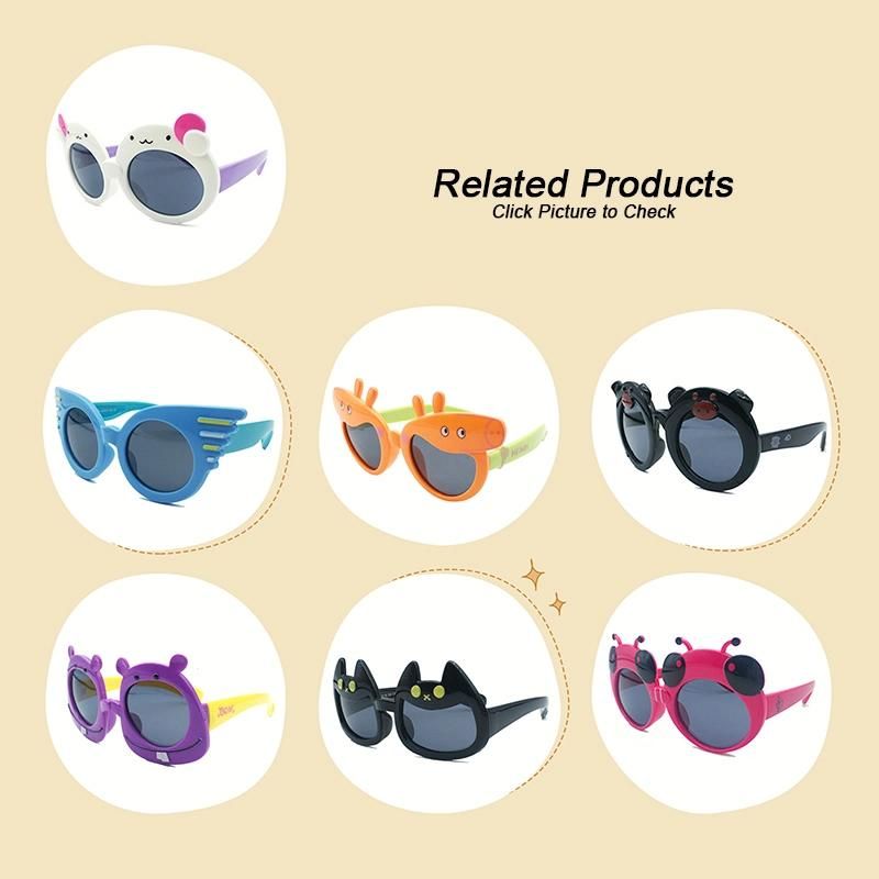 Oversized Frame Famous Brand Pig Shape Cartoon Square Shape Cat. 3 Eye TPE Rubber Sport Bike Polarized Rubber Tpee Kids Eco-Friendly Sunglasses