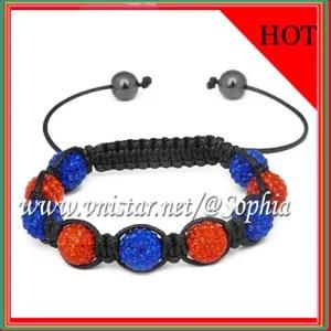 Orange and Blue Crystal Beads Jewelry