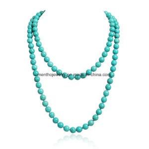 Statement Bib Round Short Bead Double Strand Long Necklace Jewelry