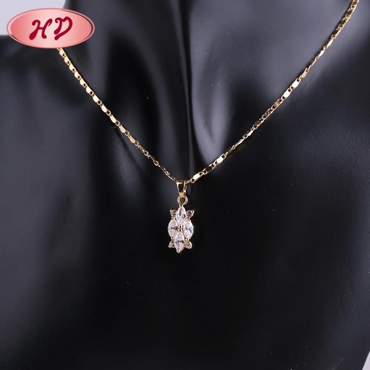 Wholesale Cheap Mexico 2020 New Fashion Design Necklace Earring 18K Zirconia Golden Plating Gemstone Jewelry Sets
