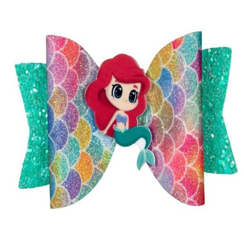 Children Hair Accessories Mermaid Acrylic Cartoon Bow Hairpin