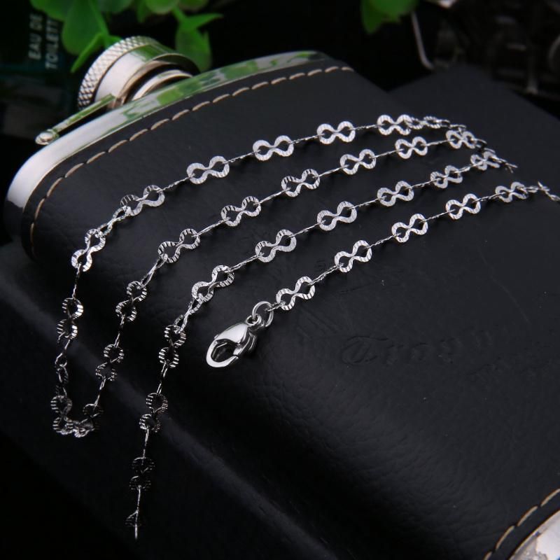 Wholesale Fashion Stainless Steel Jewelry Necklace Eight-Character Embossed Chain