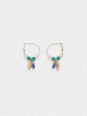 Customized Jewelry Hoop Earrings with Pendants and Beads