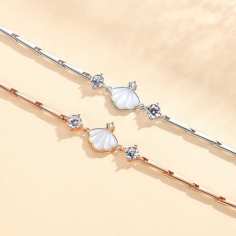 925 Sterling Silver White Pinctada Bracelet