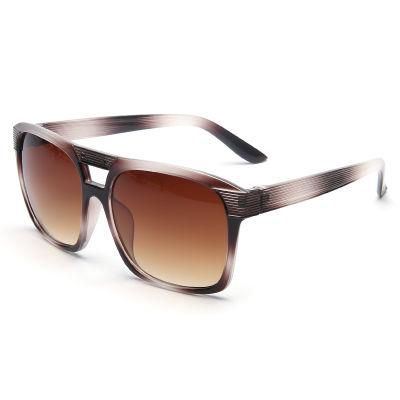 Custom Special Pattern Temple Sunglasses with Two Nose Bridge Gradient Lens Color Sun Glass