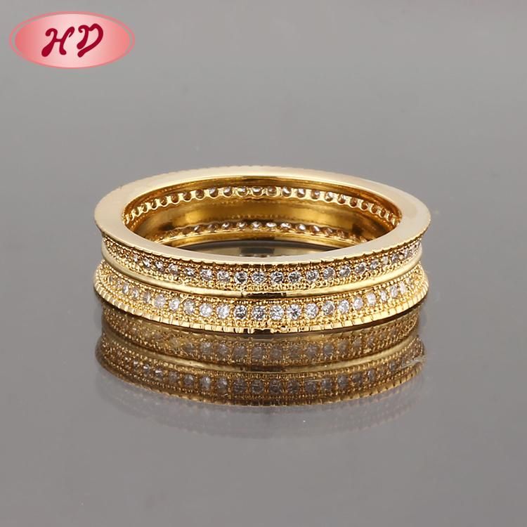 18K Gold Plated Stainless Steel Silver Fashion Wedding Engagement Jewelry Design Man Finger Rings
