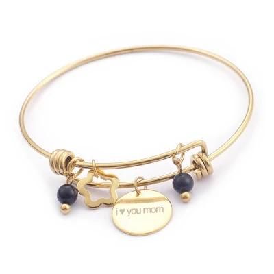 Manufacturer Customized Jewelry Fashion High Quality Fadeless Bracelet, Stainless Steel Bracelet, Mother&prime;s Day Gold Bracelet