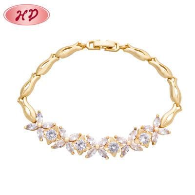 2020 Fashion Women Wedding 18K Rose Gold Plated Zircon Bangle Bracelet