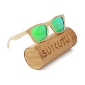 Bamboo Lightweight Wood Entire Frame Polarized Lenses Sunglasses