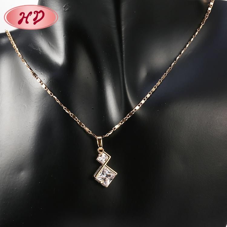 Fashion 18K Gold Plated Alloy Silver Jewelry Sets with CZ Crystal