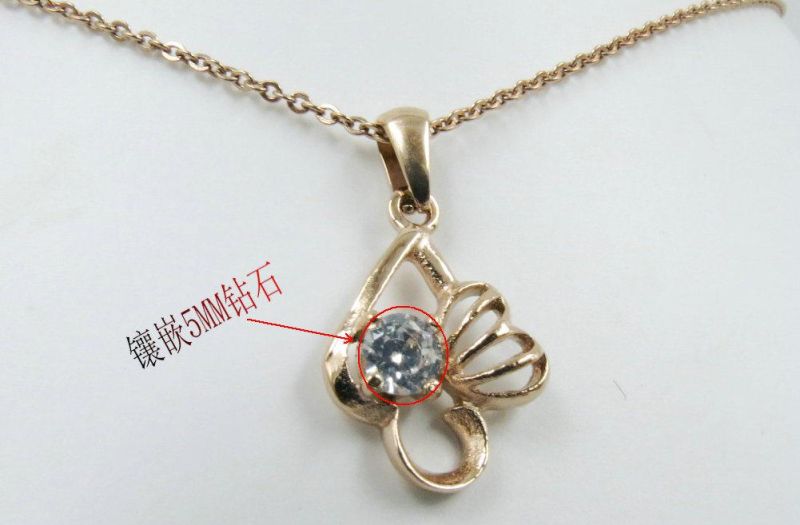 Jewellery Crown Pendant with Rose Gold Plated