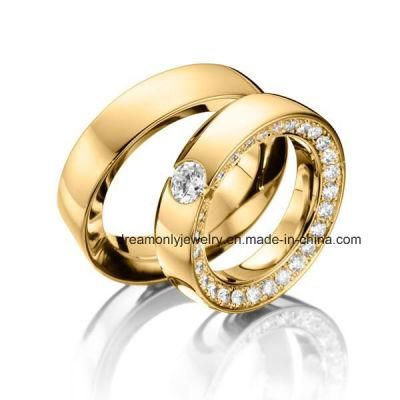 14k Gold Ring Brass Dummy Wedding Ring Factory in Dongguan