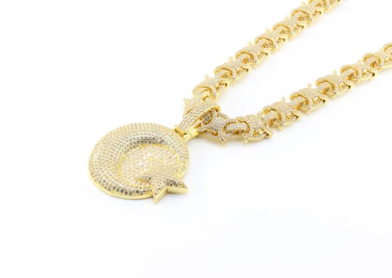 Cuban Chain Jewelry Iced out Hip Hop Big Pendant