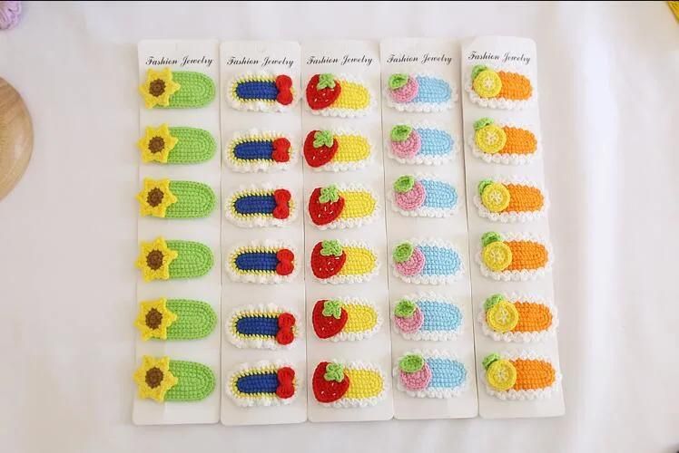 Crochet Fruit Snap Hair Clips Accessory Ym228