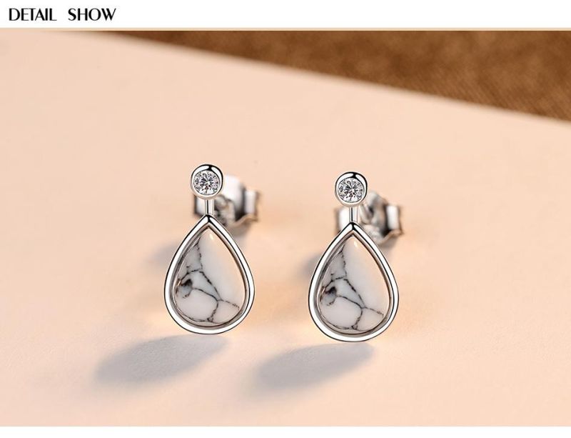 Exquisite Amber Earrings 925 Sterling Silver Ear Stud