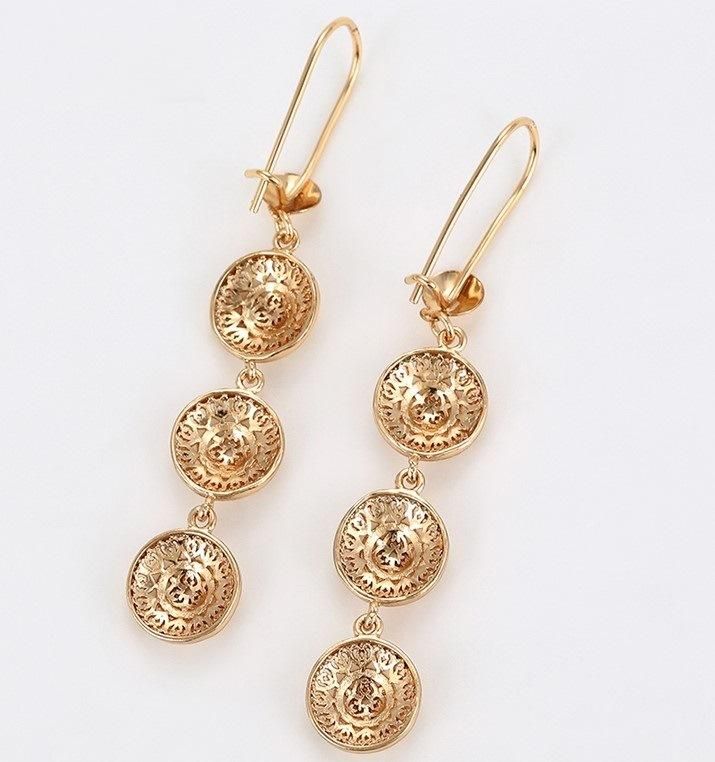 Wholesale New Design Unique Fashion 18K Gold Color Ball Shape Women′ S Eardrop Earrings