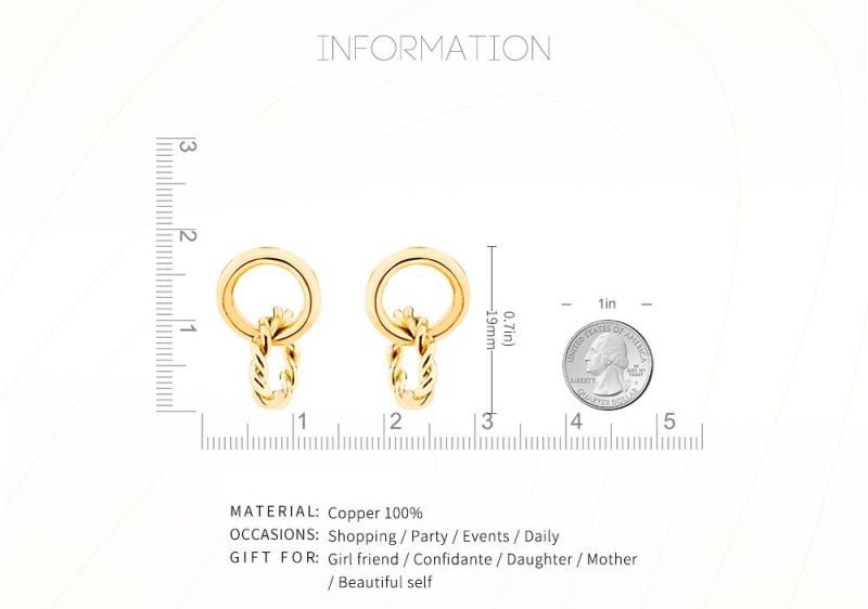 Fashionable Unique Chain Hinge Design 100% Brass Earring