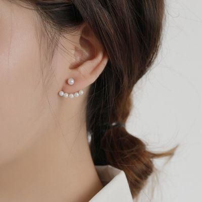 925 Sterling Silver Mother of Drop Big Long Eardrop Instagram Simple Baroque Irregular Real Freshwater Pearl Earrings