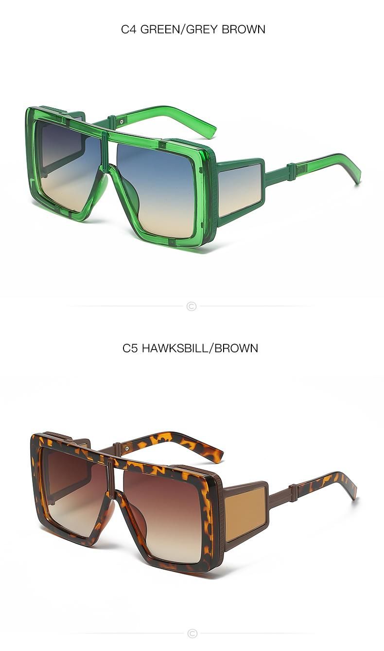 Fashionable Big Square Frame Special Leg Sunglasses