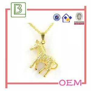 Horse Shape Metal Pendant Accessories with Gold Plated (BR55)