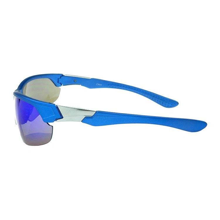 Blue Frame Blocking Sunglasses Sports