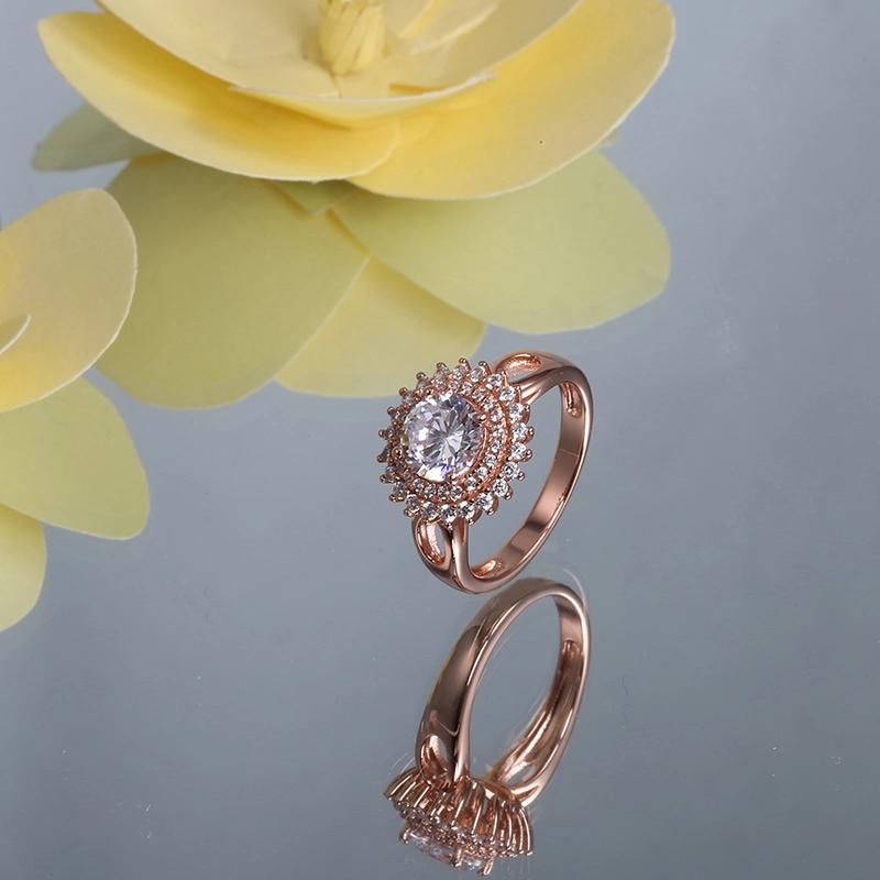 Hip Hop Fashion Jewelry Fashion accessories Big Moissanite Cubic Zirconia Factory Wholesale Gold Plated Ring