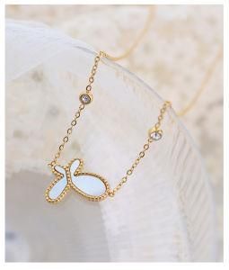 White Butterfly Gold Filled Stainless Steel Gold Crystal Butterfly Chunky Choker Necklace Women