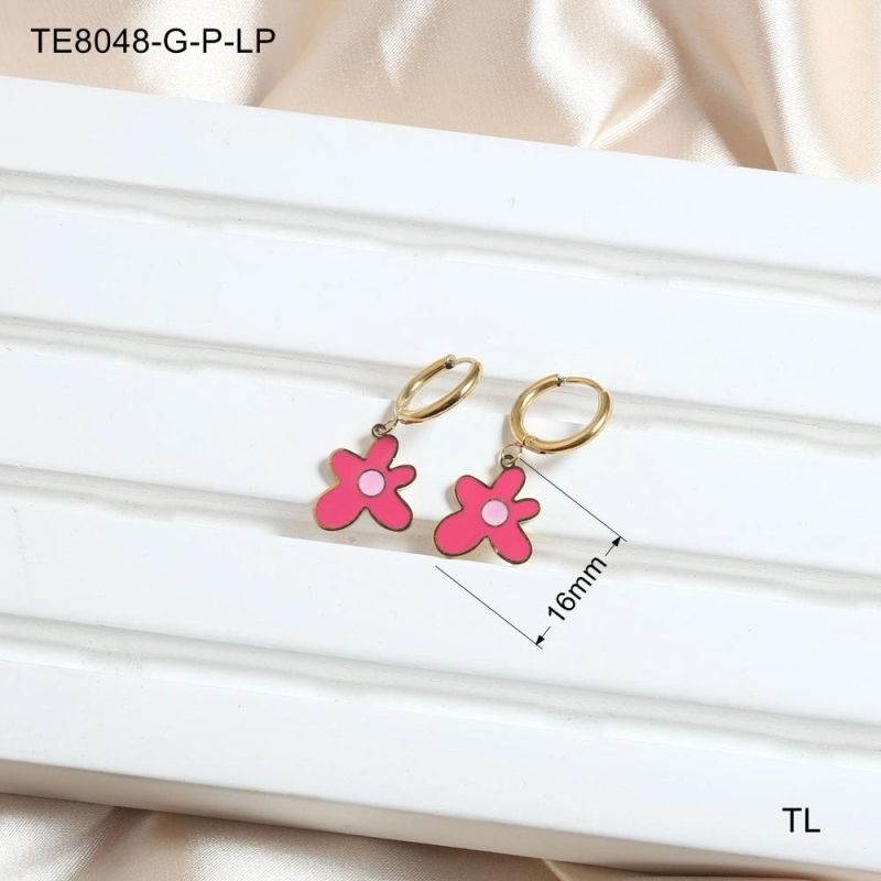 Manufacturers Customize Fashion Earrings Jewelry, Cheap and Colorful Gold-Plated Jewelry, Flower Earrings