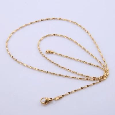 Fashion Women Stainless Steel Jewelry Necklace Bracelet Anklet Handcraft Design Metal Affordable Gold Plated Jewellery