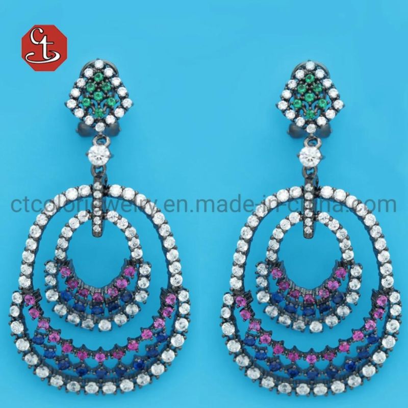 Marquise Cubic Zircon CZ Jewellery Luxury Leaf Shaped Earring Creative Earrings Jewerly