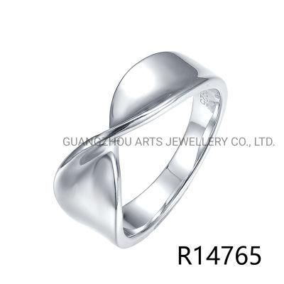 925 Sterling Silver Unique Design Smooth Twisted Finger Ring