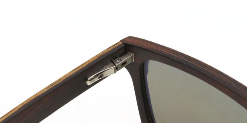 2020 Newest Unisex Zebra Ebony Wood High and Low Layer Wooden Sunglasses