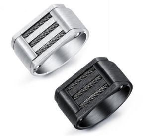 Popular Punk Stye Wide Stainless Steel Men Finger Ring