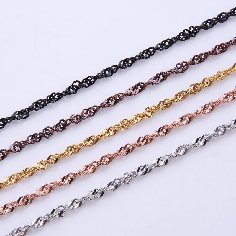 Hot Selling Jewelry Stainless Steel Accessories Singapore Chain Necklace