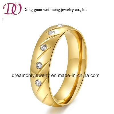 Wholesale Ladies Jewelry Sets 18k Gold Plated Stainless Steel Ring