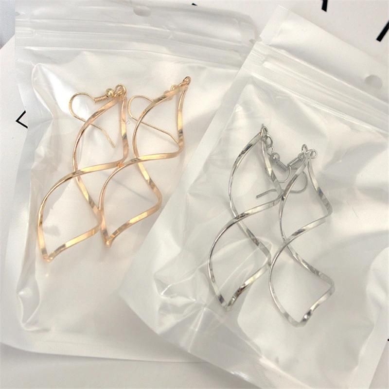 High Quality Fashion Double Loop Wave Drop Earrings Wedding Jewelry