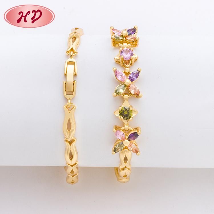 2020 Wholesale HD Jewelry Hit Fashion Design Gold Jewelries Set 18K Gold Bracelet