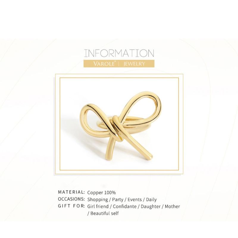 High Quality Jewelry Bowknot Shape Ring in Brass