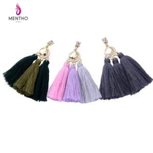 European and Americian Popular Retro Personal Rhinestone Studded Tassel Female Earrings