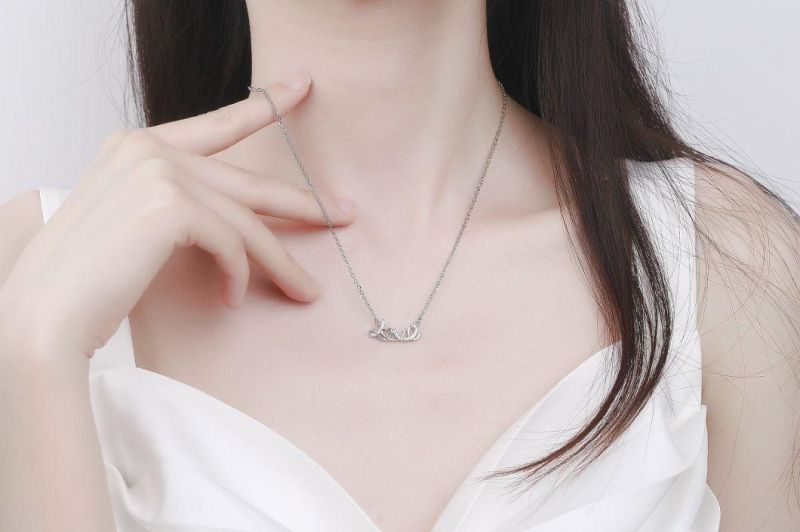 S925 Silver Love Letter Plating Necklace