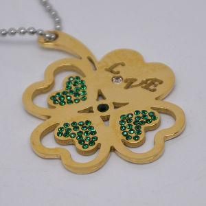 Gold Plated Fashion Jewelry Clover Pendant (Px3024)