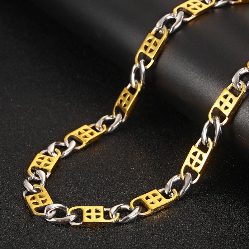 8mm Fashionable Temperament Female Male Silver Gold Stainless Steel Handcrafted Necklace Fashion Party